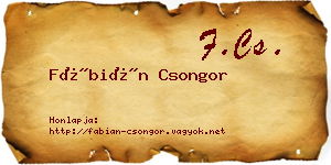 Fábián Csongor névjegykártya
