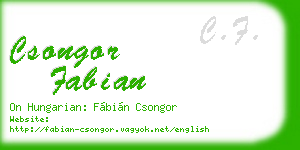 csongor fabian business card